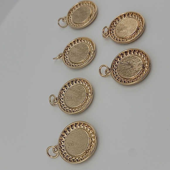 LV Gold Rhinestone Pearl Zipper Pull Charms - Picture 6 of 10